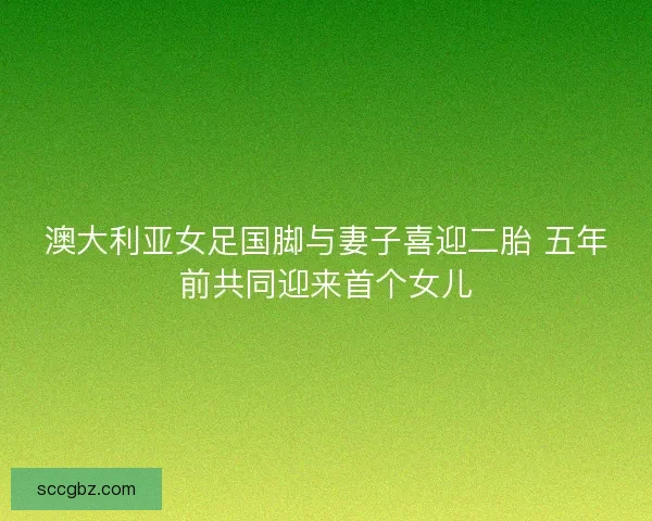 澳大利亚女足国脚与妻子喜迎二胎 五年前共同迎来首个女儿