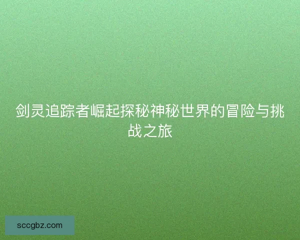 剑灵追踪者崛起探秘神秘世界的冒险与挑战之旅