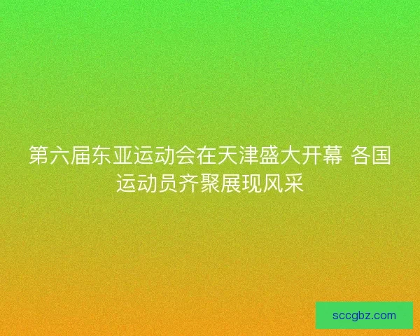 第六届东亚运动会在天津盛大开幕 各国运动员齐聚展现风采